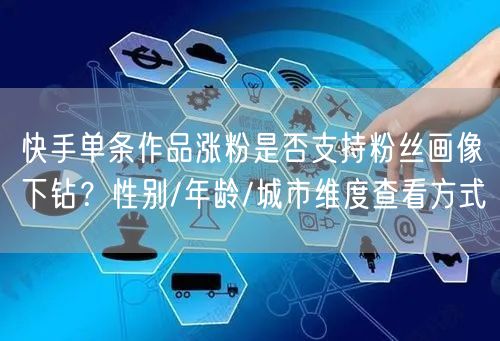 快手单条作品涨粉是否支持粉丝画像下钻？性别/年龄/城市维度查看方式