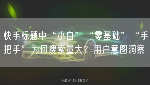 快手标题中“小白”“零基础”“手把手”为何搜索量大？用户意图洞察
