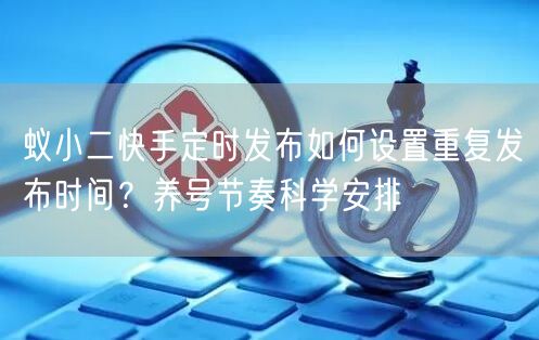 蚁小二快手定时发布如何设置重复发布时间？养号节奏科学安排